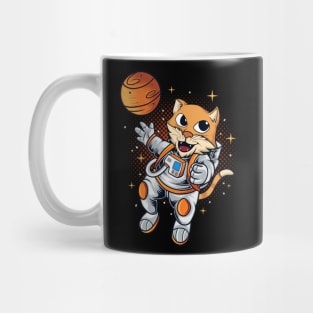 cat space planet Mug